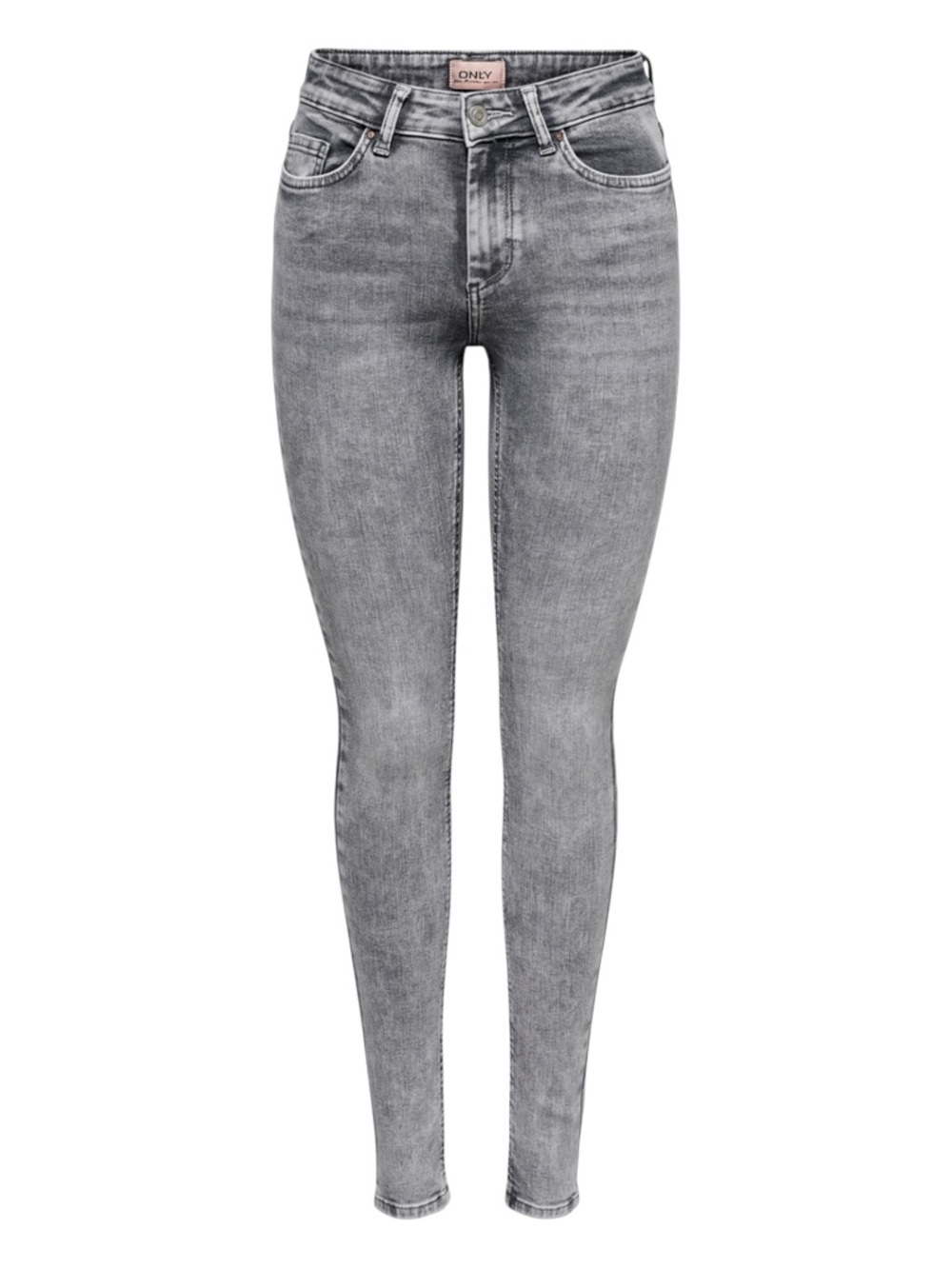 ONLY Light Gray High-Waist Skinny Jeans, XS